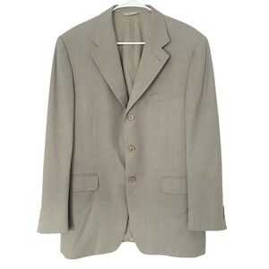 Canali for Bloomingdale's Super 120's Wool US‎ 40R Taupe Blazer Sport Coat Italy